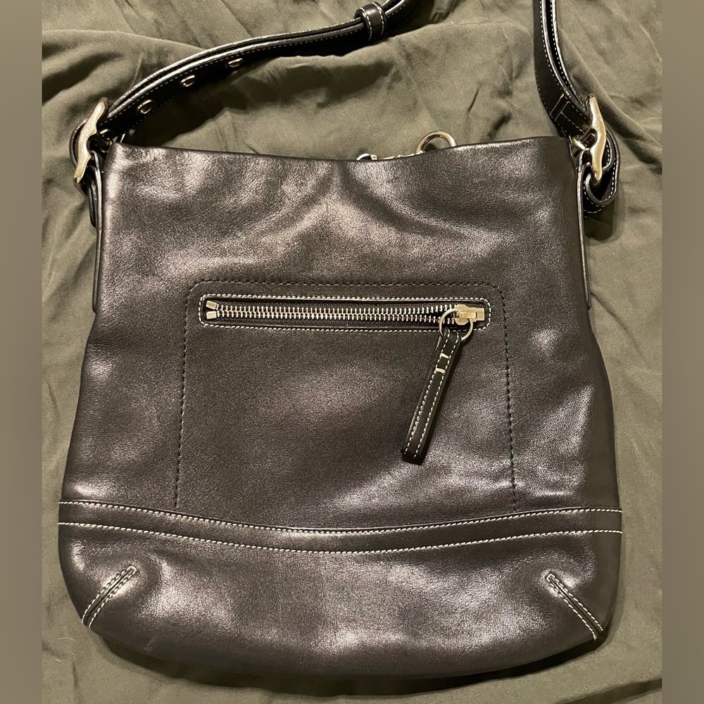 Coach Black Leather Crossover bag